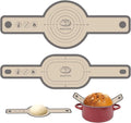 Silicone Bread Sling Oval and Round, 2 PCS Nonstick＆Reusable Bread Baking Mats, Easy-To-Clean Dutch Oven Liners, Sourdough Bread Baking Supplies