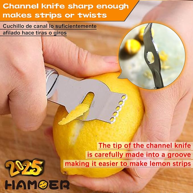 Cheese Grater and Lemon Zester, Handheld for Grating Cheese Chocolate Citrus Peel Ginger Potatoes,two Kitchen and Bar tools