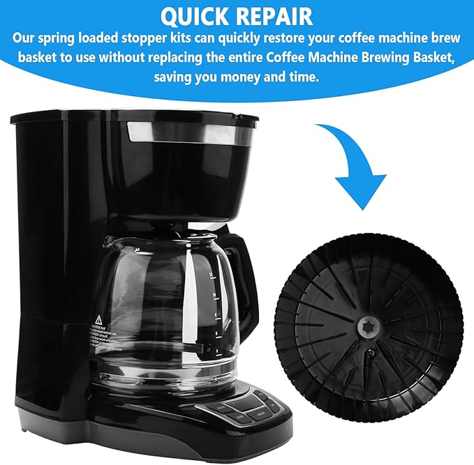 Coffee Machine Brewing Basket Bottom spring loaded stopper kits Fits for Black+Decker coffee makers Brew Basket, fits majority 4-12 Cup Drip Coffee Makers