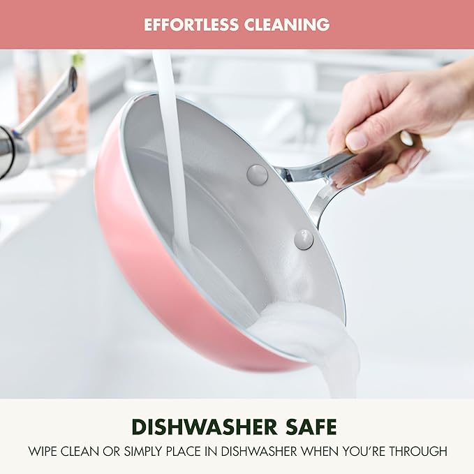 GreenPan Nova 8" Frying Pan Skillet, Oprah’s Favorite Things 2024, Ceramic Nonstick Cookware, PFAS Free, Toxin-Free, Induction Suitable, Dishwasher & Oven Safe, Durable, Easy Clean, Coral