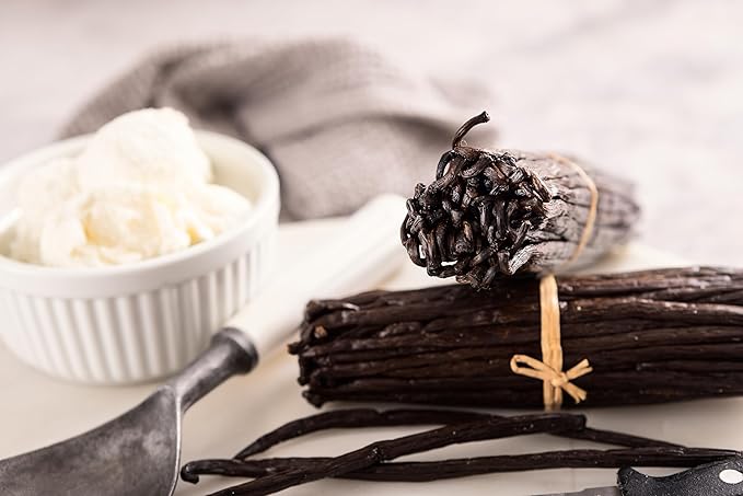 25 Vanilla Beans - Whole Extract Grade B Pods for Baking, Homemade Extract, Brewing, Coffee, Cooking - Tahitian