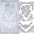 Art Mold for Polyclay Air Dry Clay Plaster, Border Frame with Cupids