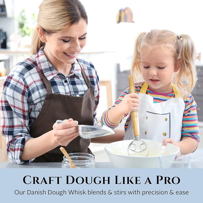 Spartali & Company Versatile 13-Inch Danish Dough Whisk for Sourdough: Essential Sourdough Bread Baking Supplies, Bread Making Tools, and Baking Tools - Whisks for Cooking & Mixing Dough Effortlessly