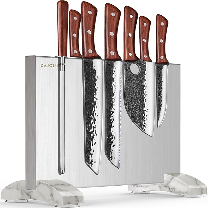 Magnetic Knife Holder, Magnetic Knife Block without Knives, Strong Double Sided Magnet Knife Storage Strip for Kitchen Counter