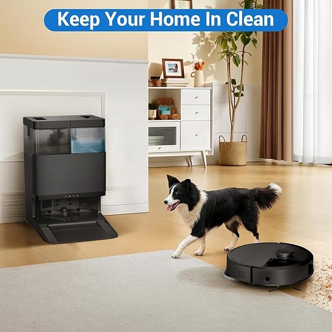 Plus 405 Combo Replacement Parts for Roomba Plus 405 Combo Plus 505 Combo Robot Vacuum Cleaner Parts with 2 Roller Brush, 4 HEAP, 6 Mops, 6 Dust Bags, 6 Side Brushes, 1 Clean Brush