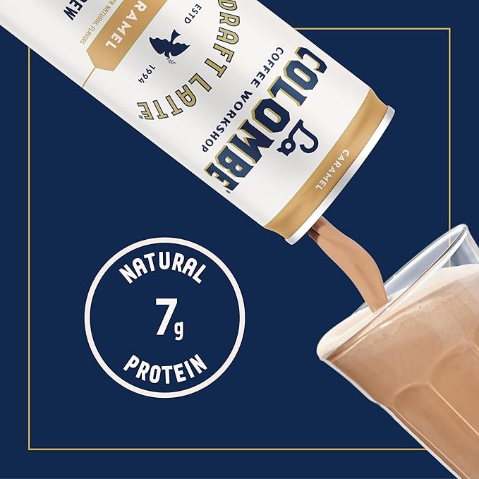 La Colombe Coffee, Caramel Draft Latte, 11 fl oz Cans (Pack of 12), Coffeehouse Quality Cold Brew, Specialty Grade Coffee Beans, Ready-to-Drink On-the-Go