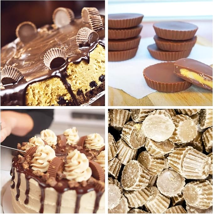 Palksky Chocolate Almond Peanut Butter Cup Mold - (3PCS) 9 Cup Bite Size Fat Bombs Snack Baking Pan/Mini Silicone Cookie Candy Mold for Brownie, Jello, truffle