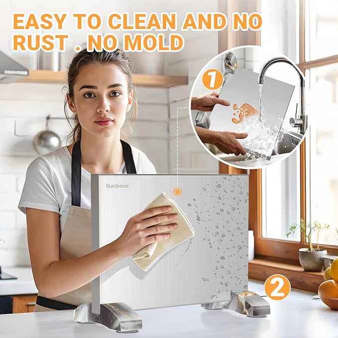 Magnetic Knife Block Without Knives, Stainless Steel Magnetic Knife Holder Stand with Strong Knife Magnet, Double-Sided Knife Magnetic Strip Knifes Storage Organizer for Kitchen Counter Top