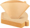 100Pcs Coffee Filters #4, Unbleached Natural Coffee Filters 8-12 Cup, Disposable Coffee Filters, 4 Cone Paper Compatible with Ninja Coffee Maker, Pour Over and Drip Coffee Maker