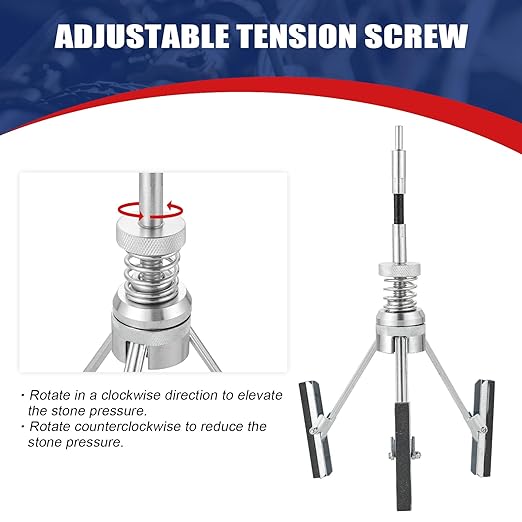 Engine Cylinder Hone Adjustable Deglazer Set 3pcs for Grinding Holes from Minium 3/4" to Maximum 7" in Diameter, Adjustable Brake Piston Honing Tools with Extra 9-Piece 220 Grit (1-1/8"+2"+4")