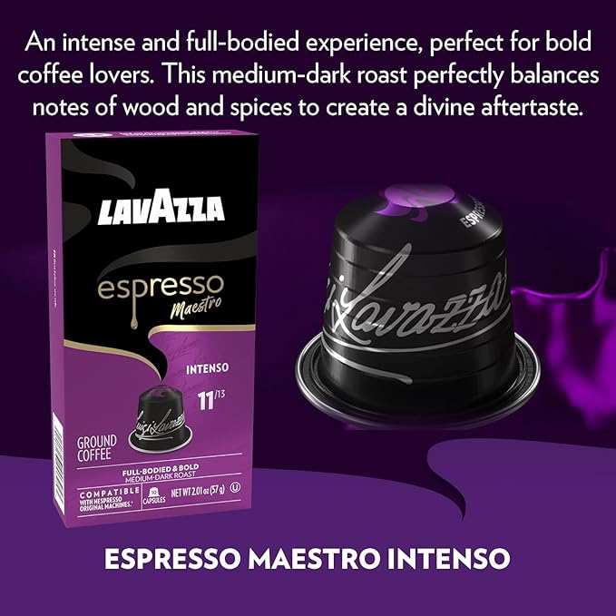 Lavazza Espresso Coffee Variety Pack Capsules Compatible with Nespresso Original Machines (Count of 120)