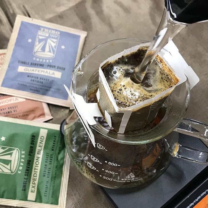 Tribo Coffee Single-Serve Portable Pour Over Drip Coffee - Guatemala Antigua - 10 Servings (Medium Roast)