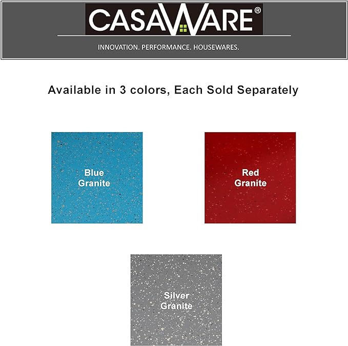 casaWare Toaster Oven 12 x 11-Inch Baking Sheet with a 1.5-Inch Handle (Blue Granite)