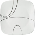 Corelle Vitrelle 6-Piece Salad Plate Set, Triple Layer Glass and Chip Resistant, Lightweight Square 10-1/4-Inch Plates Set, Splendor