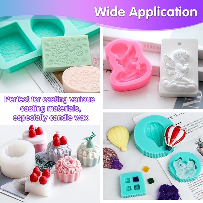 STARTSO WORLD Silicone Mold Making Kit 20A, 80OZ Platinum Liquid Silicone Rubber for Mold Making, Fast Cure & Food Safe Silicone Mold Maker, Ideal for Casting Resin Molds/Silicone Molds 1:1 by Volume
