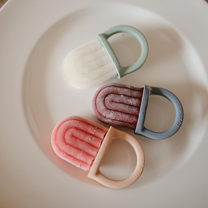 mushie Toddler Ice Pop Tray (Blush) | 4 Pieces x 1 oz | BPA Free