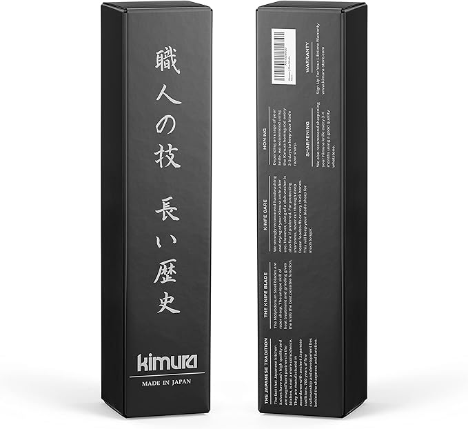 Kimura Slicer Knife, [Made in Japan], 8 inch Professional Chef Knife, Ultra Sharp High Carbon Molybdenum Stainless Steel Kitchen Knives, Chefs Knife with Ergonomic Handle - Japanese Carving Knife