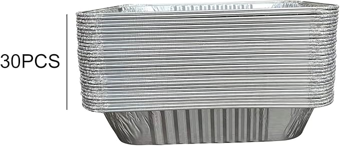 9x13 Aluminum Pans - (30Pack) Disposable Foil Pans, Half Size Deep Steam Table Pans Extra Thick for Baking, Cooking, Roasting, Heating, Serving & Lining Steam-Table Trays