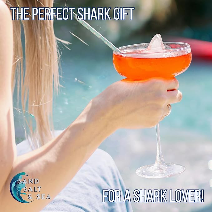 Silicone Shark Fin Ice Cube Tray, 100% Food Grade, BPA-Free Sharkweek Shark Gifts, Dishwasher Safe Silicone, Shark Party or Birthday Gift, Upright-Floating Fin Ice Mold