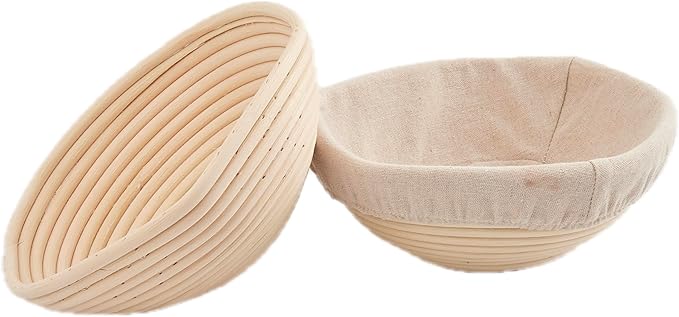 Bread Proofing Star Basket Sourdough Starter Kit - Rattan Banneton Bowl for Baking Star-Shaped Bread- Gift Set