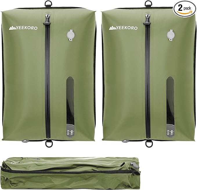 Vacuum Bag for Travel, Professional IPX8 Waterproof Reusable Vacuum Compression Bags for Travel Suitcases, Durable Space Saver Bag(2 Large,No Pump)