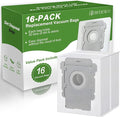 16 Pack Vacuum Bags for i7, i7+, i7Plus, i8, i8+, i3, i3+, i4, i4+, i6, i6+, s9, s9+, s9Plus, i and s Series Clean Base Automatic Dirt Disposal Bags