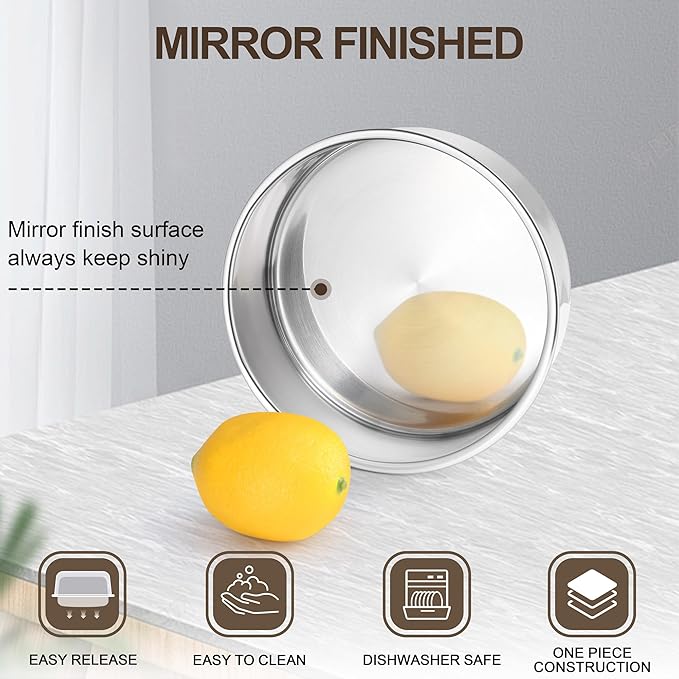Homikit Round Cake Pan Set of 2, 8 Inch Stainless Steel Baking Layer Cake Pans, 2” Non Toxic Healthy Deep Nonstick Cake Tins, Leak-proof & Easy Releasing, Oven & Dishwasher Safe