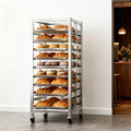 Bun Pan Rack, Commercial Bakery Sheet Rack with Brake Wheels, 10-Tier Stainless Steel Baking Tray Food cart ，for Bakeries Restaurant & Catering（Trays Not Included） ﻿ (10 Tier)