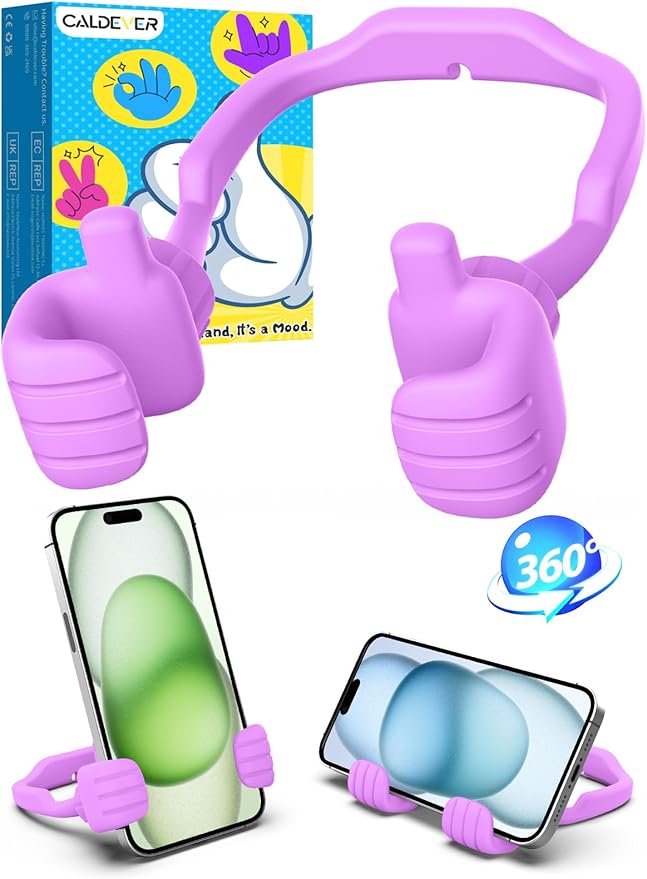 Stocking Stuffers for Teens Girls Adults Cell Phone Stand: Upgrade Adjustable Thumbs Up Lazy Phone Holder for Desk Cool Gadgets Fun Birthday Gifts Ideas for Kids Teenager Women Gifts for Christmas