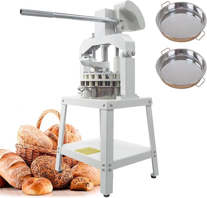 Commercial Dough Divider Manual 24PCS Dough Divider 1.59oz-8.46oz Heavy Duty Dough Cutter Machine with 45-240g Dough Weight Range for Baking, 24PCS