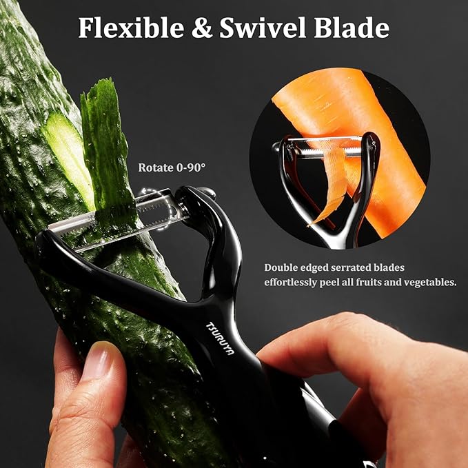 Potato Peelers with Eye Remover - Ultra Sharp Kitchen Peelers for Veggie, Fruit, Dishwasher Safe