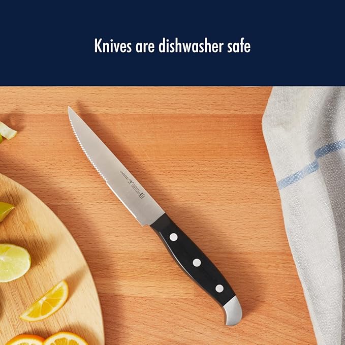 HENCKELS Statement Razor-Sharp 20-Piece Knife Set, Chef Knife, Bread Knife, German Engineered Knife Informed by over 100 Years of Mastery, Brown block