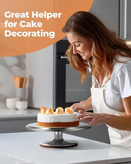 Kootek 180 Pcs Cake Decorating Kits Supplies - Aluminium Alloy Revolving Cake Turntable, Numbered Cake Decorating Tips and Frosting Tools for Baking Cupcake Cookie Muffin Kitchen Utensils