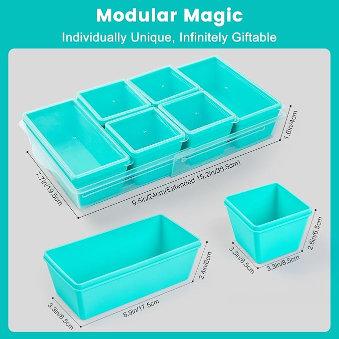 Gemice BPA-Free Silicone Freezer Molds with Base, Individual 6-Pack 1-Cup & 2-Cup Portion Soup Cubes Freezer Tray with Lids for Food Storage, Dishwasher Safe, Silicone Freezer Containers for Meal Prep