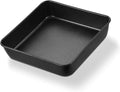 E-far 9x9 Baking Pan, Nonstick Square Cake Pan with Stainless Steel Core, Black Metal Bakeware for Brownies Lasagna Cakes, Non-toxic & Easy Clean, 2 Inch Deep