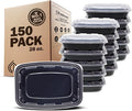 Freshware Meal Prep Containers [150 Pack] 1 Compartment Food Storage Containers with Lids, Bento Box, BPA Free, Stackable, Microwave/Dishwasher/Freezer Safe (28 oz)