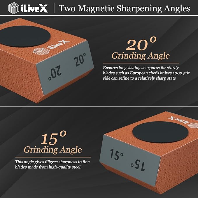 Rolling Knife Sharpener – Kitchen & Pocket Knife Sharpening Kit with Sharpening Stone – Sharp Roller Sharpener, Afilador de Cuchillos – Kitchen Gadget & Tool