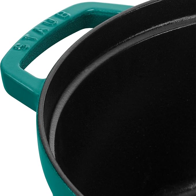 STAUB Cast Iron 7-qt Round Cocotte, Serves 7-8, Turquoise