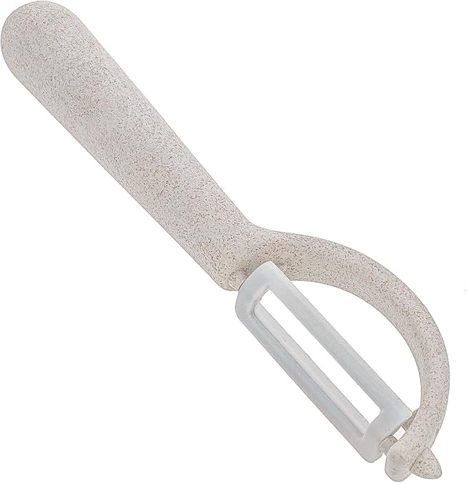 Beille Ceramic Blade Wheat Straw Vegetable Peeler Kitchen Gadgets, 6.5 Inch (Classic Peeler, Cream)