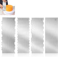 4 Pcs Stainless Steel Cake Scraper 10 Inch Metal Scraper for Cake Smoother Cake Decorating Comb Contour Double Sided Patterned Edge Stripe Tool Cake Cutter for Mousse Cream Pastry Baking