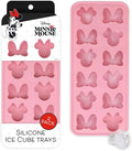Disney Minnie Mouse Silicone Ice Cube Tray – 2 Pack Ice Trays for Freezer with Fun Minnie Mouse Ice Molds – Flexible BPA-Free Silicone Molds for Ice, Chocolate, and More (Minnie (Pink))