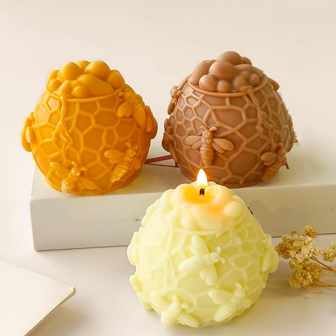 Honeycomb Silicone Cylinder Mold for Resin Casting & Candle Making