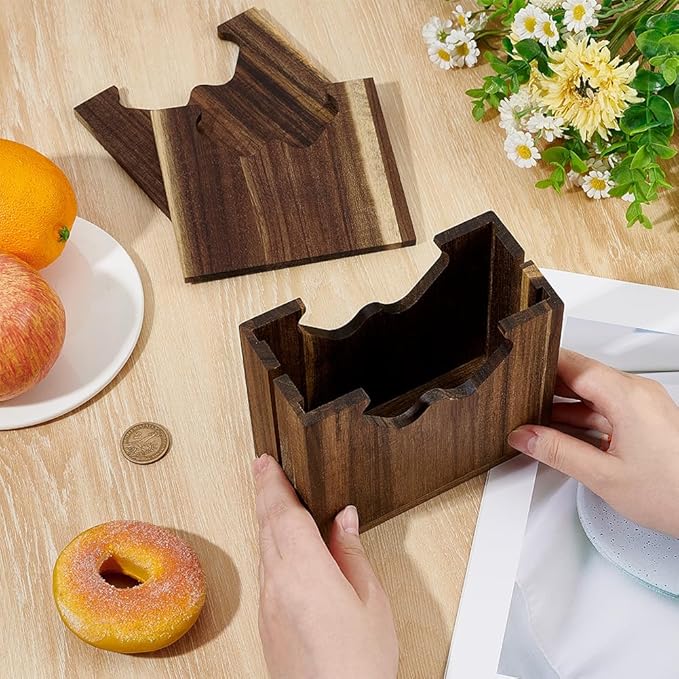 CUTHOLLOW Premium Acacia Adjustable Wood Bagel Slicer Holder for Slicing, Handcrafted Durable Wooden Bagel Cutter Slicer with Removable Insert for Breakfast Kitchen Restaurant Bagel Bar English Muffin