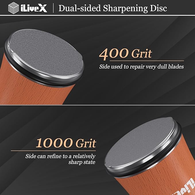Rolling Knife Sharpener – Kitchen & Pocket Knife Sharpening Kit with Sharpening Stone – Sharp Roller Sharpener, Afilador de Cuchillos – Kitchen Gadget & Tool