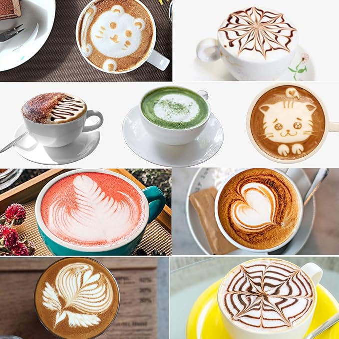 Stainless Steel Coffee Cup Mug Milk Frothing Pitcher Jug with Lid for Latte Coffee Art for Office Kitchen(2000mL)