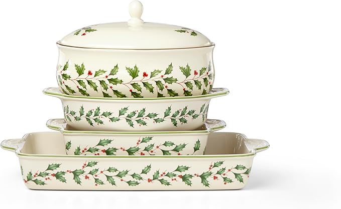 Lenox 863646 Holiday Covered Dish, Christmas Theme
