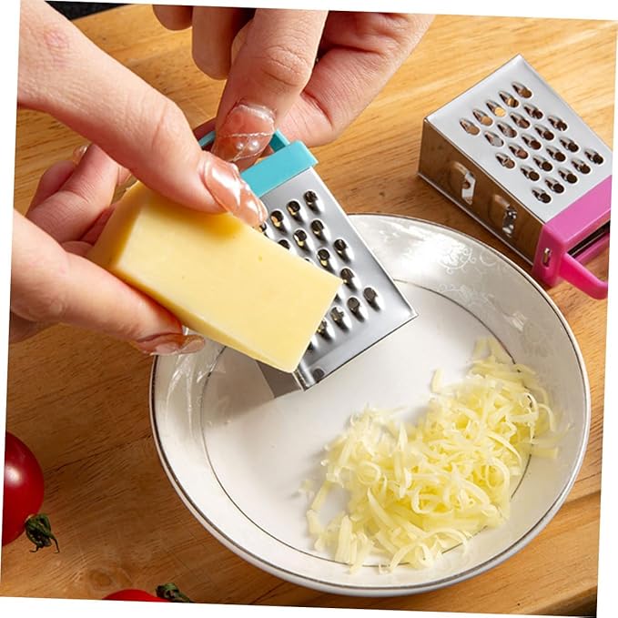 PRETYZOOM 12pcs Mini Cheese Grater Box Stainless Steel Handheld Fruit Vegetable Slicer Easy to Use and Clean Multi-functional Kitchen Tool