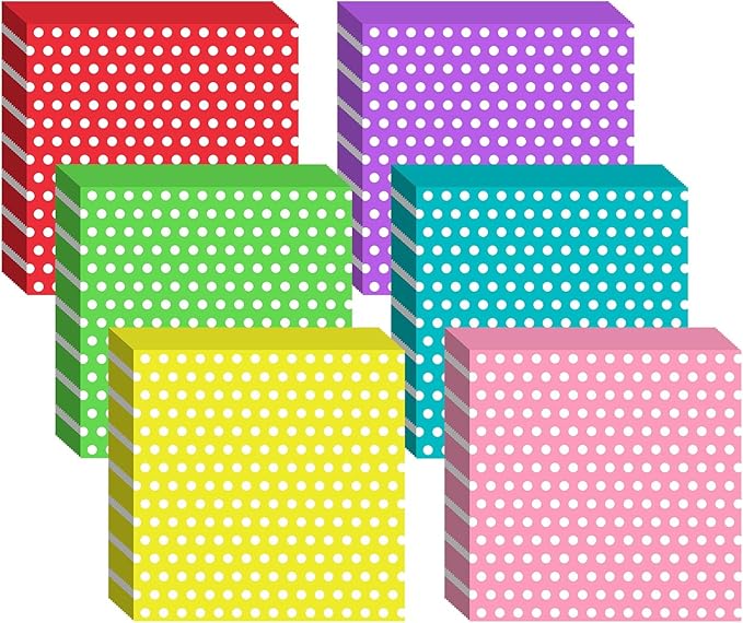 Fulmoon 300 Sheets Waxed Deli Paper Sheets for Food 12 x 12 Inch Polka Dot Dry Wax Paper Greaseproof Food Basket Liners Sandwich Wraps for Wrapping Bread Baking BBQ Picnic Party (Multicolor)