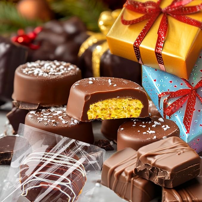 Mity Rain Silicone Chocolate Bar Molds - Round, Fix Pistachio Cream Filling, Dubai Candy Bar Molds with Scraper & Bags (1pc)