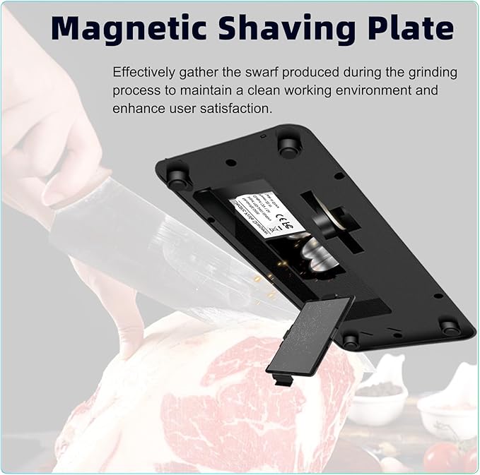 Knife Electric Sharpener for Kitchen, Bread, Serrated & Japanese-style Knife, 3 Stages Precision Angle Guides Sharpener, 100% Diamond Abrasives